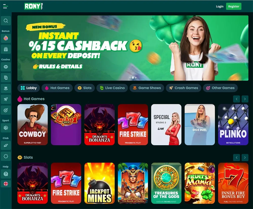 Rony Bet Casino Site